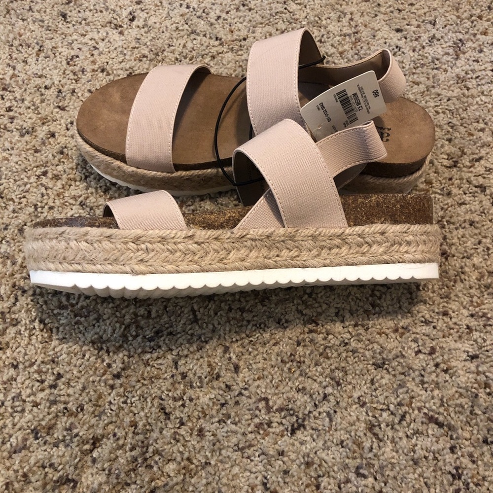 NWT a.n.a. nude platform sandals